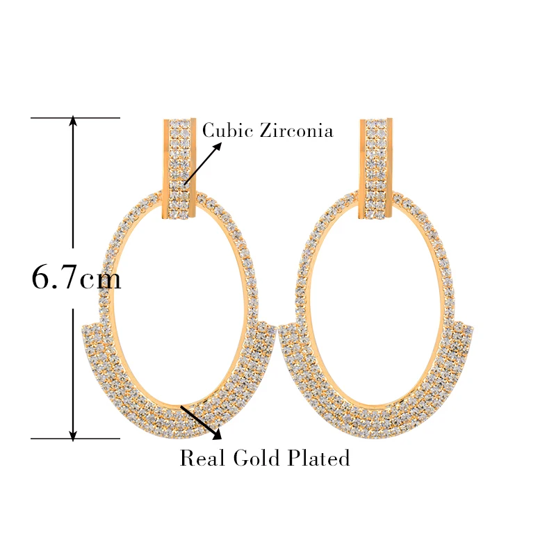 

SINLEERY Mix Styles Cubic Zircon Earrings Big Hollow Oval Gold Silver Color Bridal Earrings earrings 2021 trend Jewelry ES004SSK