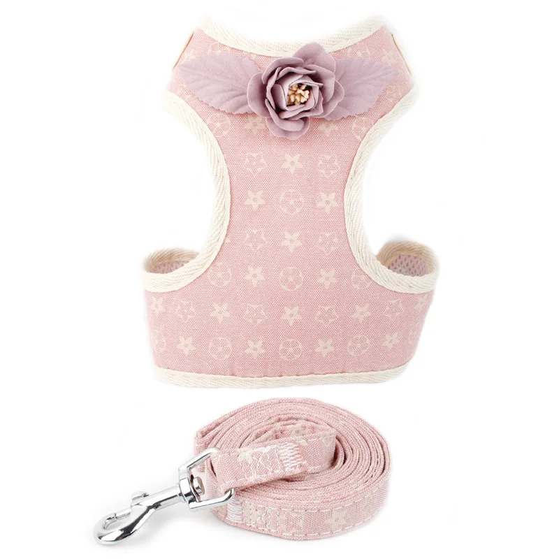1 шт. комплект для маленьких собак поводок и жилетка домашних животных с бантом