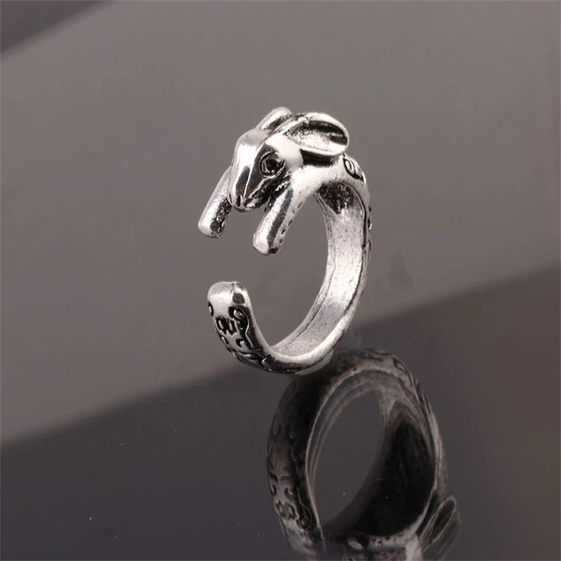 

Retro Alloy Rabbit Zodiac Cute Men And Women Index Finger Personalized Fashion Design Ring Suitable For Birthday Holiday Gift