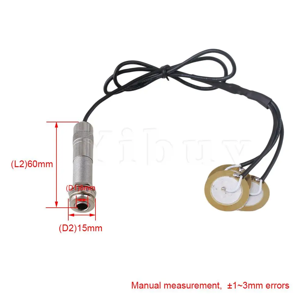 

Yibuy Aluminum Alloy Guitar Mono Pickup Musical Instrument Accessories Sliver