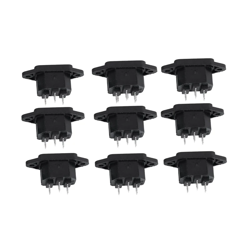 250V 10A AC Мощность гнездо Панель установленный IEC320 C14 3 терминала разъем 9 шт. |