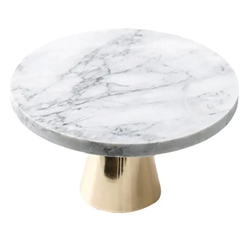 

Round Cake Stand Marble Cake Display Stand Desktop Afternoon Tea Birthday Dessert Cupcake Display Tray Wedding Decoration