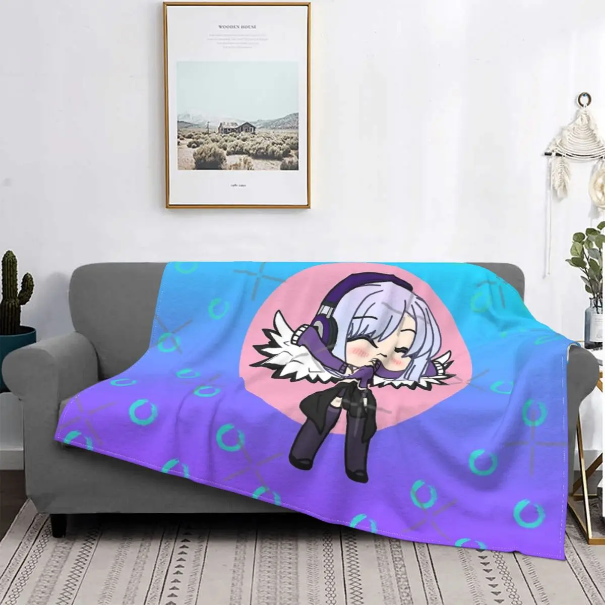 

Gacha Series Girl Naomi Luna Blanket Bedspread Bed Plaid Plaid Beach Blanket Hoodie Blanket Children'S Blanket