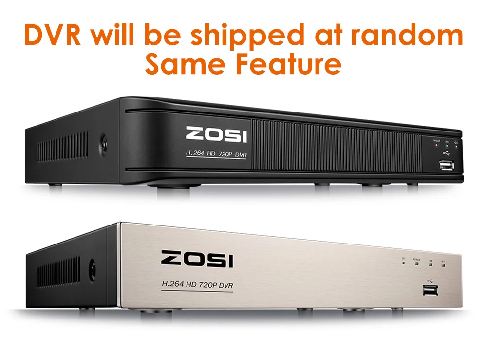 ZOSI 8CH 720P 4-в-1 CVBS AHD CVI TVI видео безопасности Системы CCTV DVR 1 ТБ открытый погодостойкий, для наблюдения, безопасности, Камера