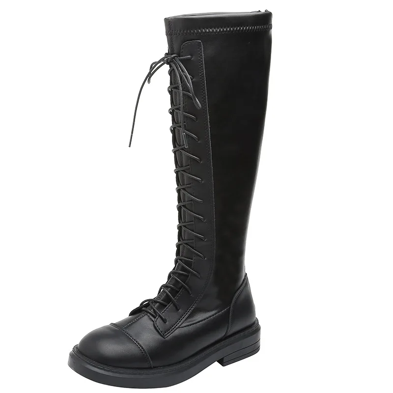 

boots women's autumn and winter 2020 New England style versatile 40-43 large high boots skinny boots boots