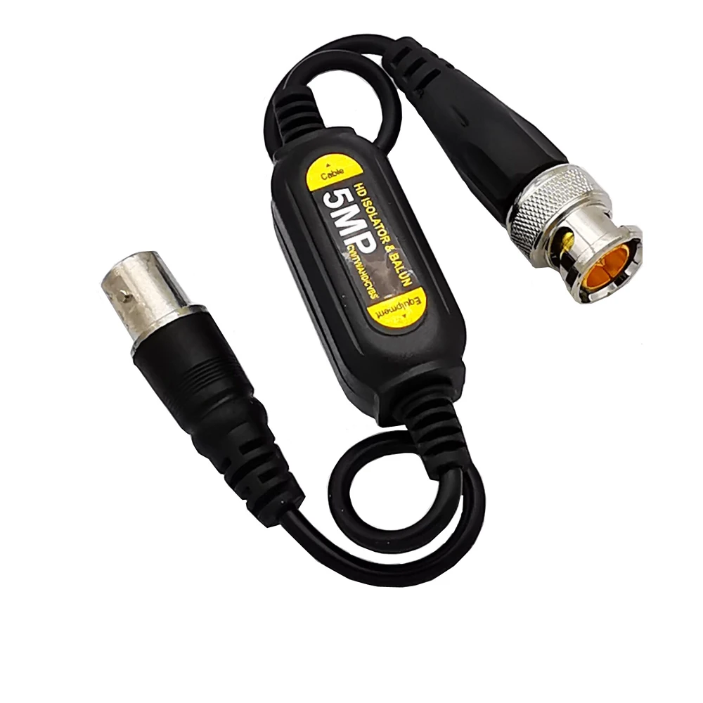 

HD-TVI/HD-CVI/AHD/Analog CVBS Passive Coaxial Video Ground Loop Isolator Built-in Video Balun for CCTV Cameras