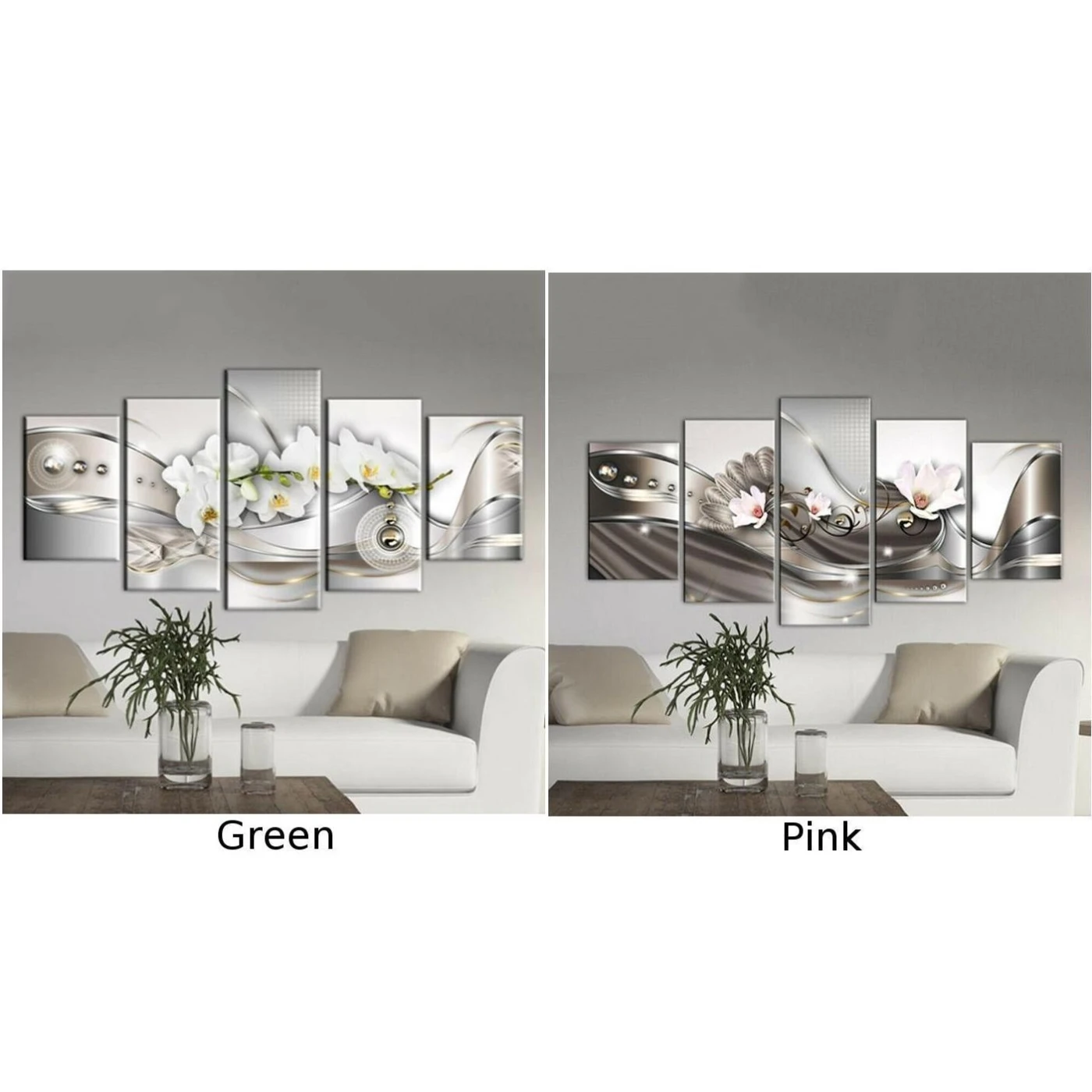 

Set Canvas Painting Gift DIY Frameless Modern flower Background Decor Display