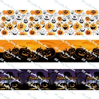 halloween ribbon for kids hair bows party decor webbing halloween wreaths fabric band 50 yards