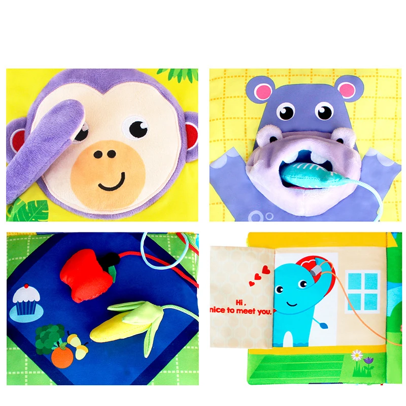 Книжка тканевая для младенцев детская развивающая игрушка храповая тетрадь