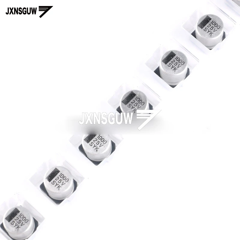 

10PCS High quality SMD aluminum electrolytic capacitor 25V 1000UF Volume 12.5*13 SMD patch electrolysis