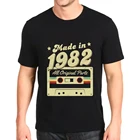 Футболка с принтом, новая мода, сделано в 1982, свободные футболки на заказ, топ для мужчин