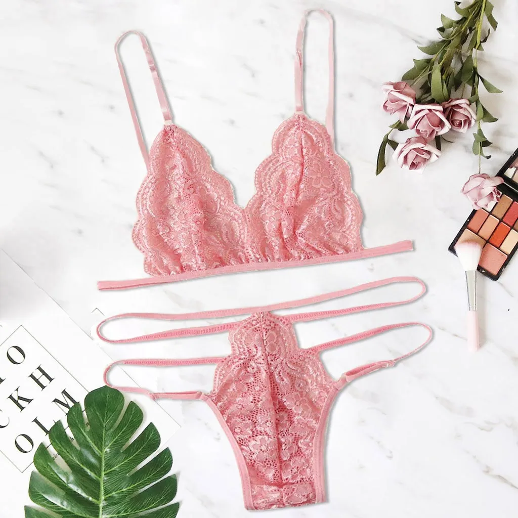 Комплект женского нижнего белья новый женский кружевной бюстгальтер с V-образным