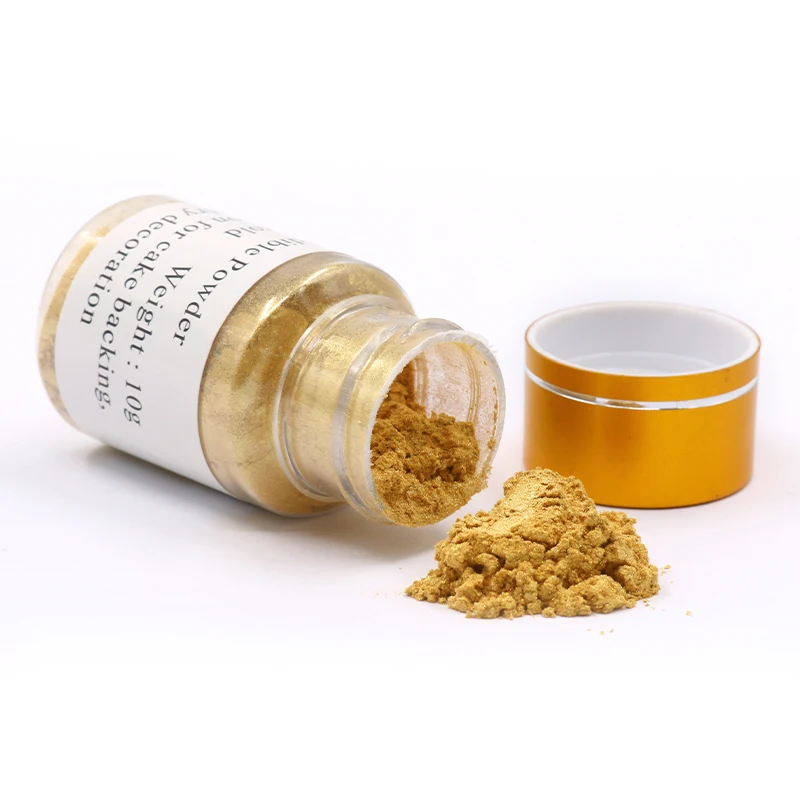 Съедобная Золотая пудра для торта E27 съедобный Блестящий пищевой краситель 10 г