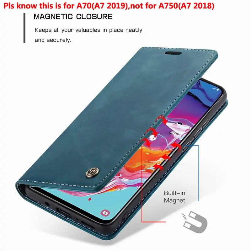 Флип-чехол для samsung Galaxy A70 A 70, чехол для samsung A70, чехол для телефона s, кожаный мягкий силиконовый защитный чехол для задней панели