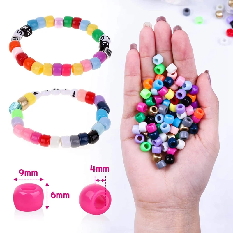 Бусины пони радужные бусины 9 мм оптом с гладкой поверхностью для браслетов