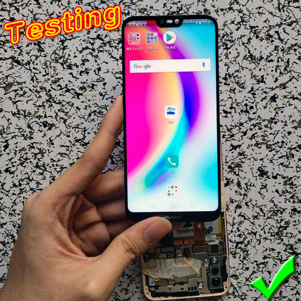 Huawei P20 Lite ЖК-дисплей 5,84 дюймов сенсорный экран Fansu1 дигитайзер сборка Олеофобное Покрытие рамка для huawei Nova 3e ЖК