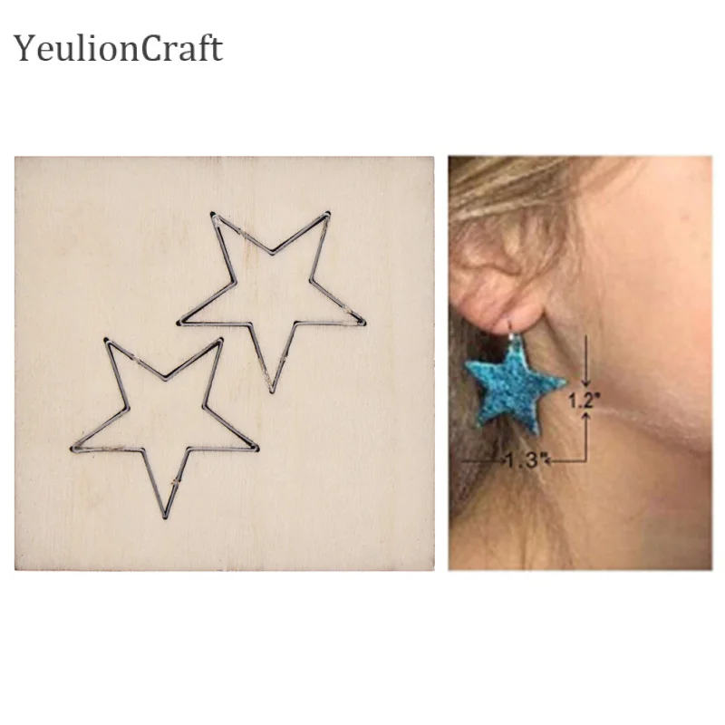 Chzimade звезда светильник в форме листьев кожа высечки пресс форм Diy деревянный