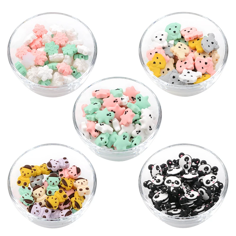 LOFCA миниатюрные силиконовые бусины в виде животных пингвин обезьяна ювелирные