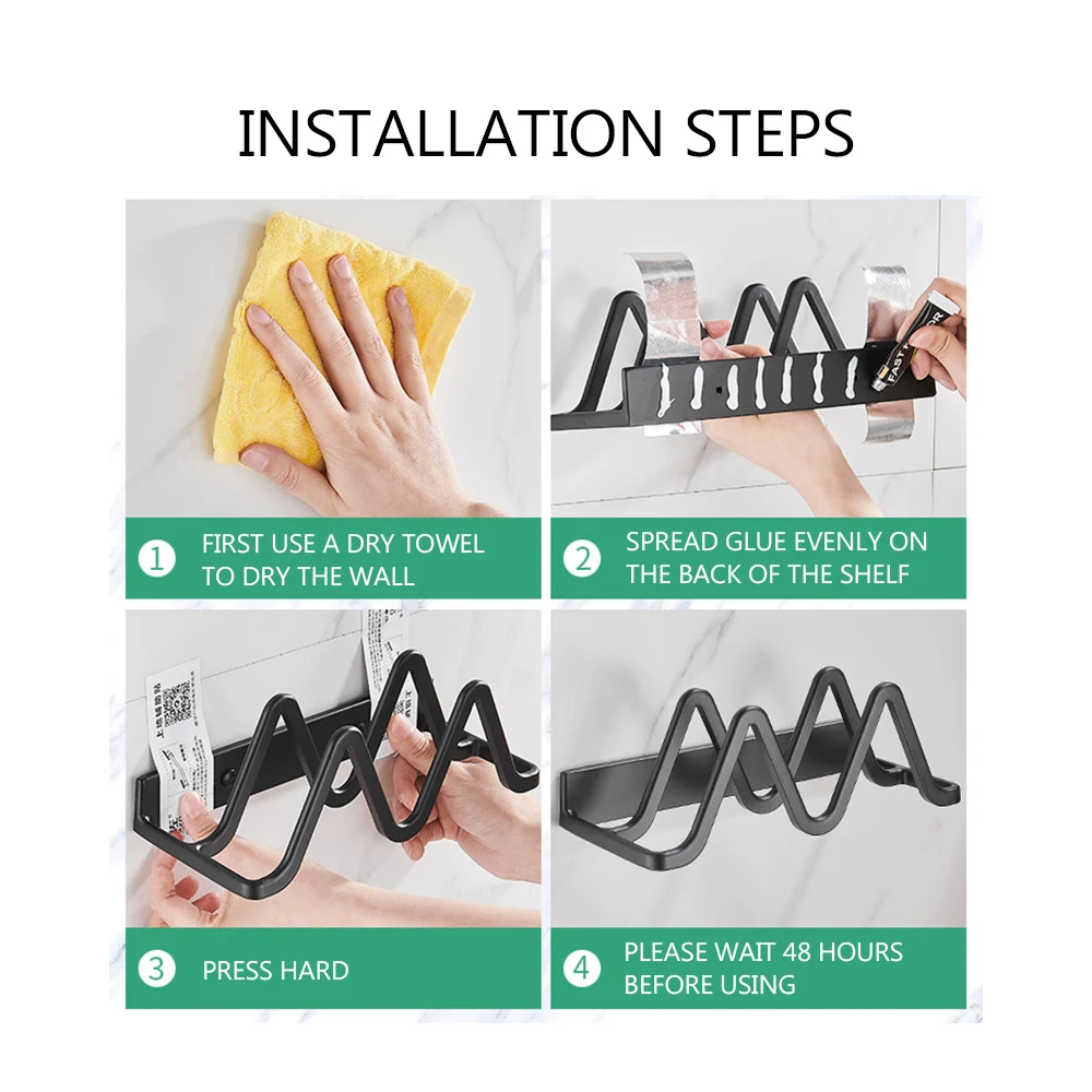 

HPDEAR Cutting Board Rack Holder, No Holes Can Be Glued, Two-tier Design, for Kitchen