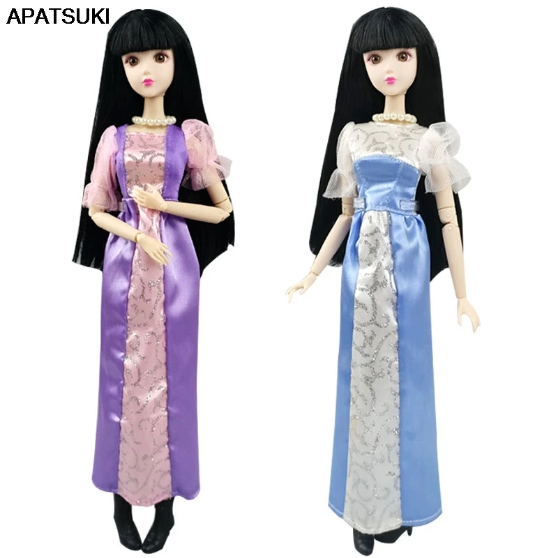 

2 Color Princess Cosplay Doll Dress For Barbie Dolls Clothes Dancing Costume Party Gown For 1/6 BJD Doll Accessories Kids Toys