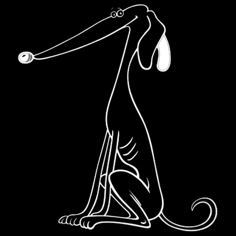 

10.2*11.5CM Purebred Greyhound Dog Car Tail Stickers Funny Vinyl Decal Car Styling Bumper Decoration Black/Silver S1-0778
