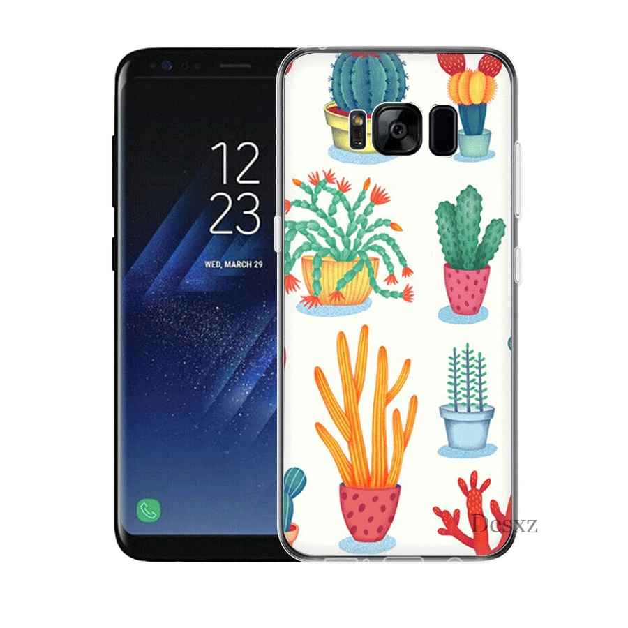 Mobile Phone Case For Samsung A3 A5 A6 A7 A8 A9 A10 A20 A30 A40 A50 A60 Hard Cover Watercolour Cactus And Succulents Coque | Мобильные