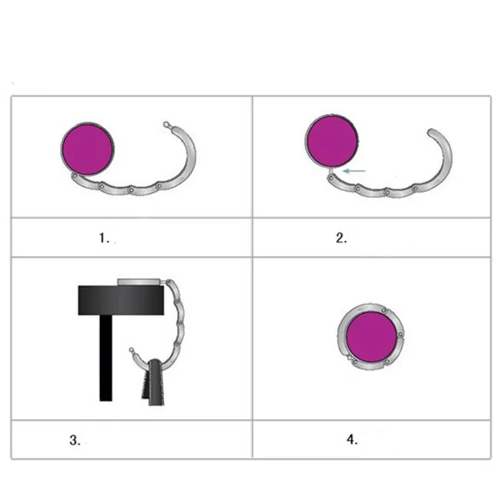 Складная вешалка для сумок с бабочкой настольный крючок женщин держатель