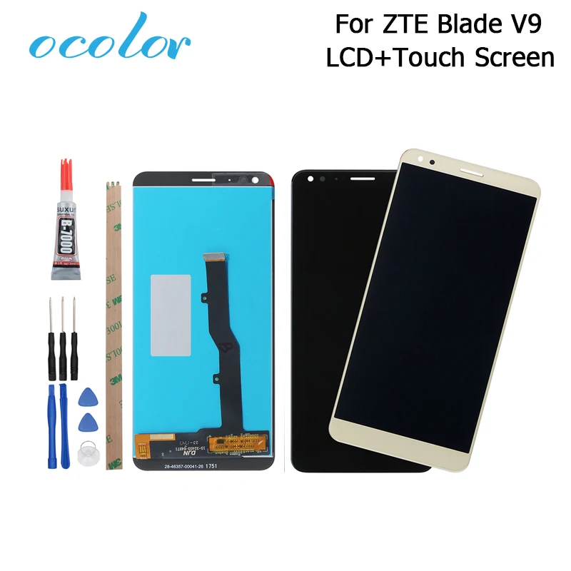 Ocolor для ZTE лезвие V9 ЖК дисплей Дисплей и кодирующий преобразователь сенсорного