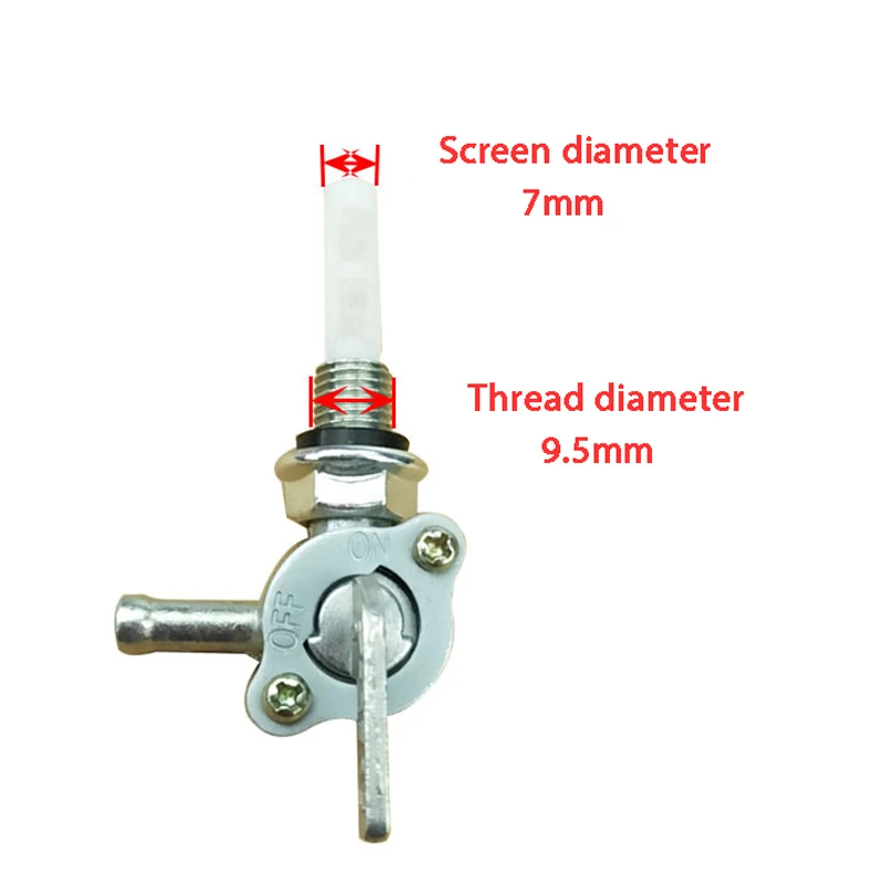 

ON/OFF Universal Fuel Shut Off Valve Tap Petcock Fit 1/4" Hose Tap Oil Tank Replacement 2-3-5KW Generator Engine Faucet Switch