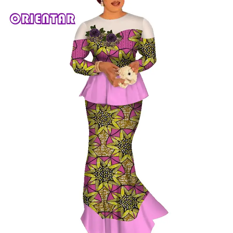 Комплект из 2 предметов африканская Женская юбка костюм с Африканским принтом