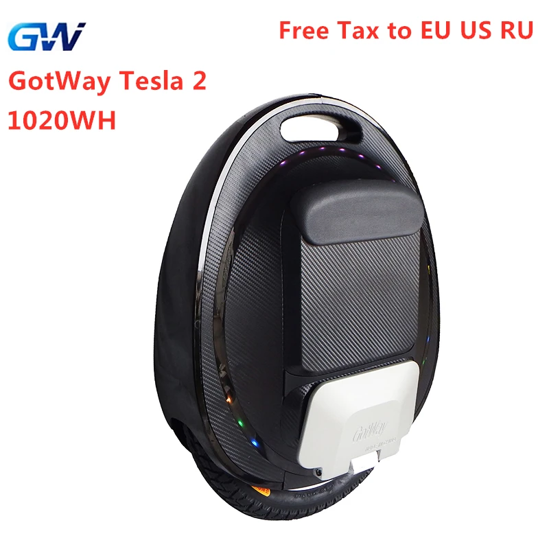 GotWay Tesla 2 самобалансирующийся электрический скутер 2000 Вт Мотор 84 в 1020WH 16 дюймов шина со встроенным рулем скейтборд