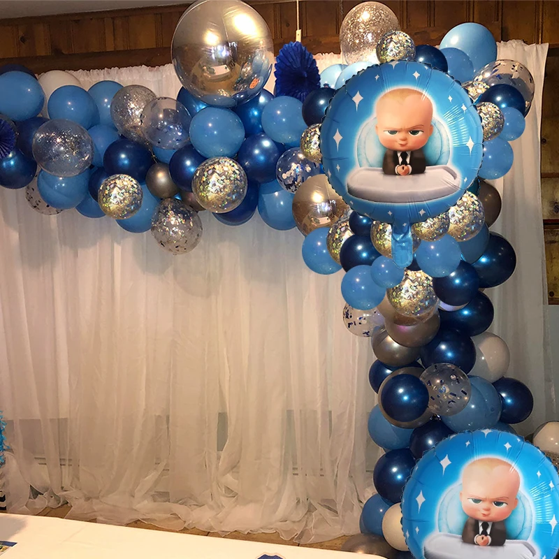 1set boss baby Arch Kit Garland Foil Helium Balloon Baby Shower Birthday Theme Party Decorations Inflatable Toys Air Globos
