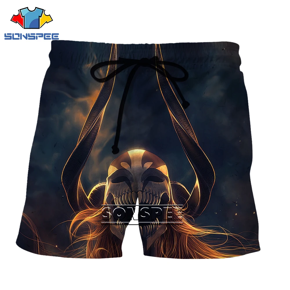 

SONSPEE 3D Riman BLEACH Casual Printing Beach Pants Summer Loose Trend Fashion Shorts Street Hip Hop Home Men's Clothing
