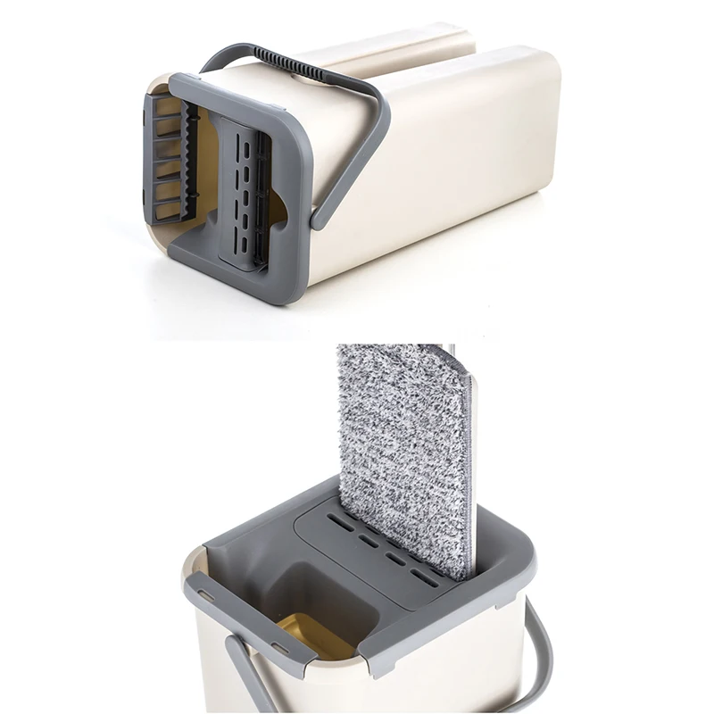 Вращающаяся чудо Швабра из микрофибры Squeeze плоский моп 360 ° вращающиаяся швабра