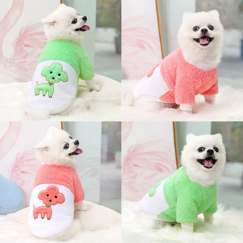 

Winter Dog Sweater Warm Costume Cute Fleece Pullover for Small Medium Dogs Poodle Yorkshire Pet Clothing Christmas Apparel
