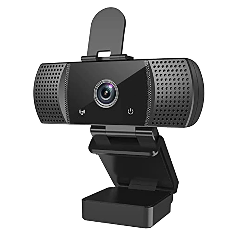 

Webcam with Microphone HD 1080P Tripod 110°Wide View Angle Plug and Play for Video Calling Online Class Conferencing
