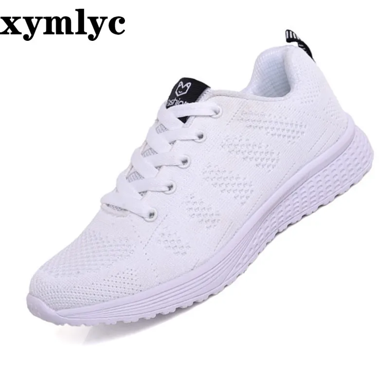 2020 ВЕСНА Новинка осени Мужская обувь на плоской женский Летающая тканая Женская