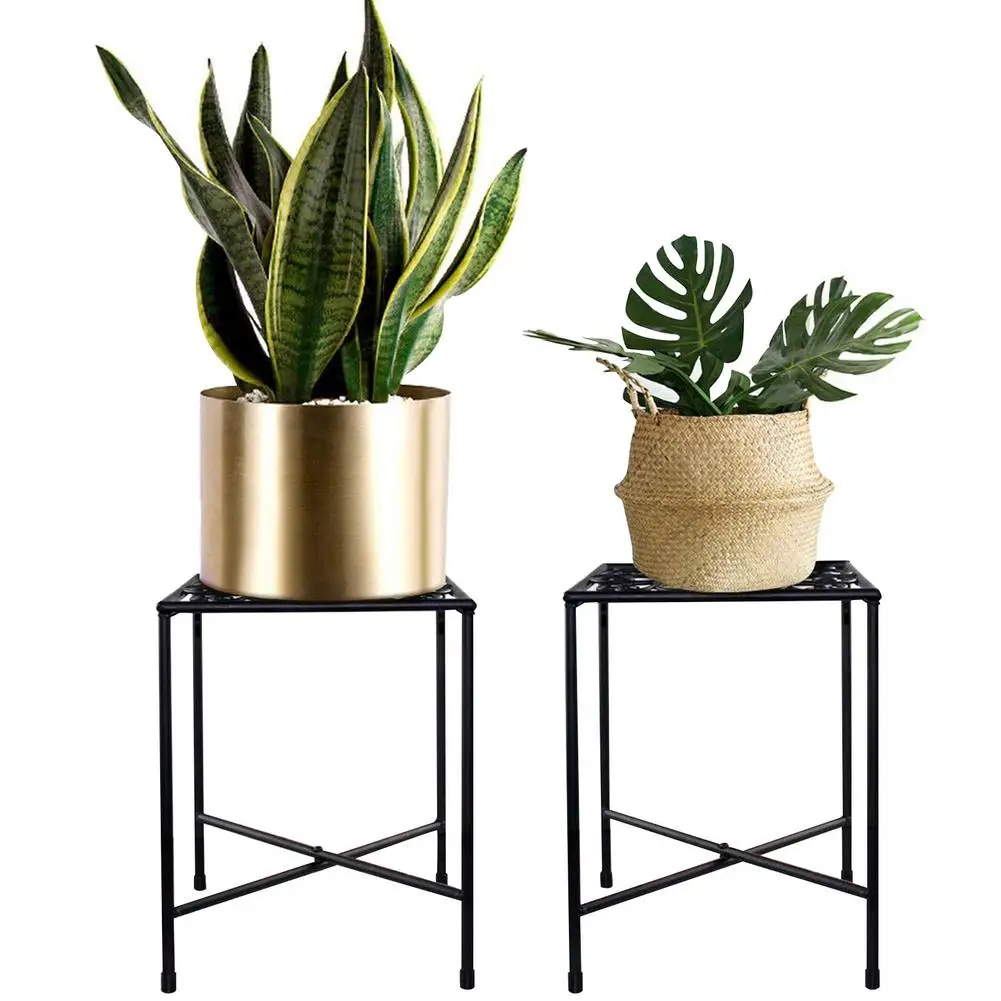 

European Style Iron Metal Flower Pot Stand Retro Art Plant Stand Assemble Indoor Office Balcony Planter Display Holder
