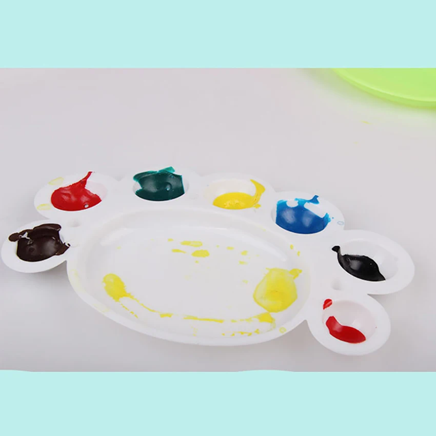 8-след Форма Пластик палитра лоток студент искусства Краски Цвет Палитра Картина