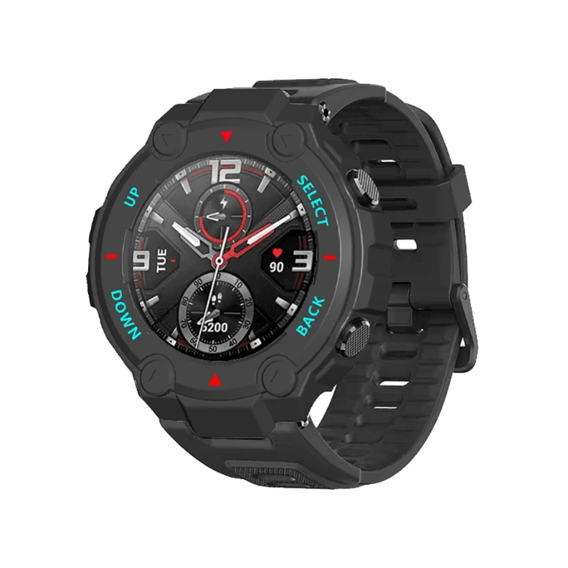 

for -Amazfit T-Rex/T-Rex Pro Smart Watch Durable PC Protector Cover All-round Case Protective Shell Frame 1PC T21B