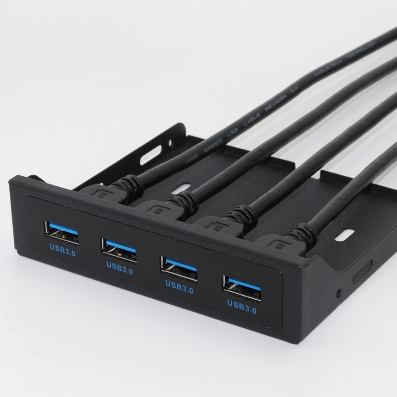 USB 3,0 Передняя панель 4,7 дюймов 4 порта ячейка для дискет Плата расширения Передняя панель расширения