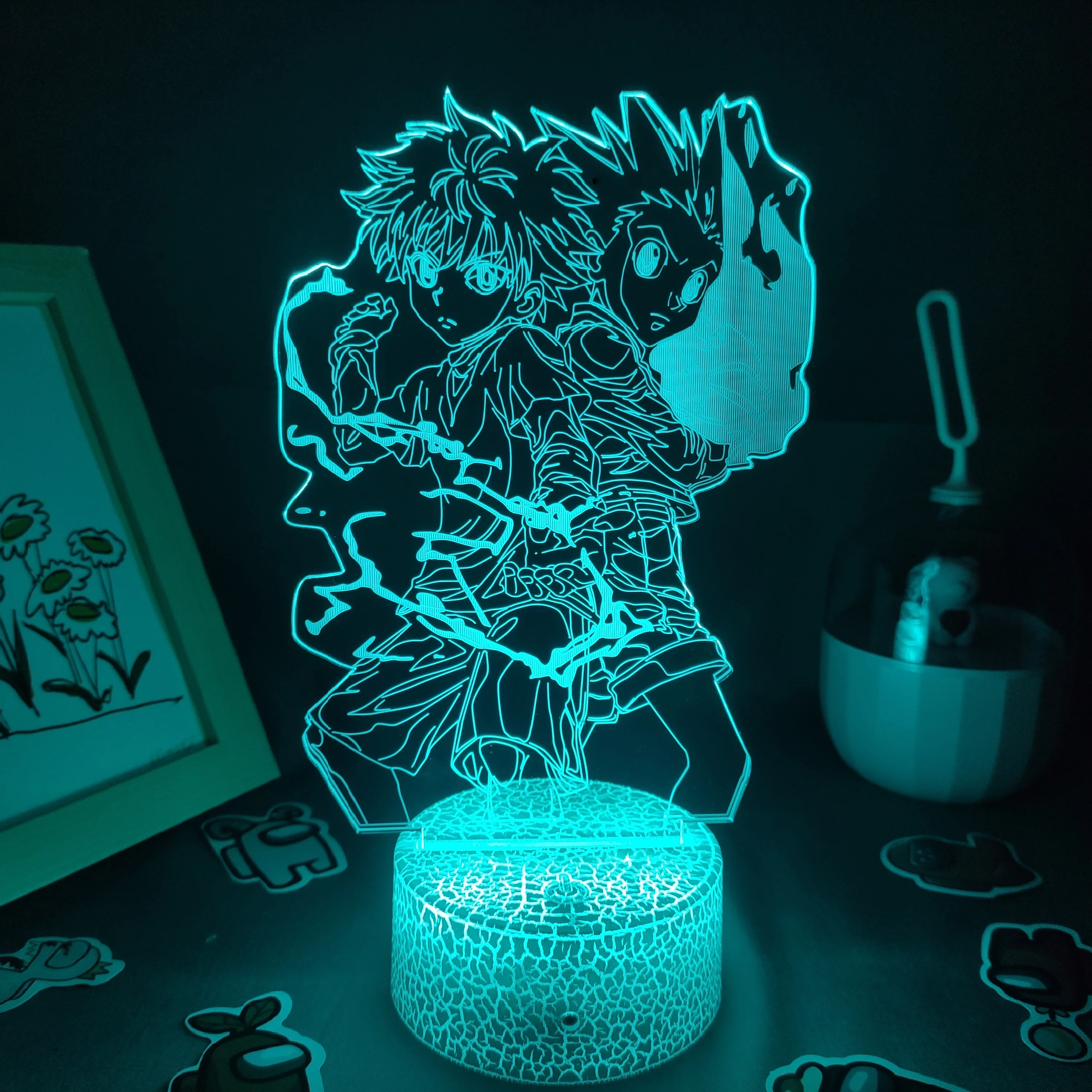 3D Лавовая Лампа аниме фигурка Ангела охотника X Hunter ночник с RGB-светодиодами