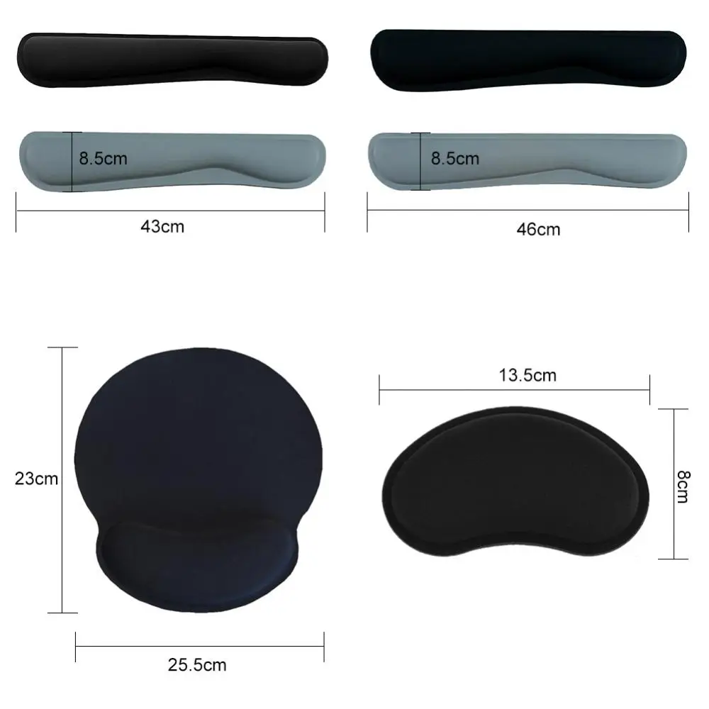 

Bluelans Keyboard Mouse Soft Memory Foam Wrist Rest Mouse Keyboard Pad Cushion for Office Worker Gamer