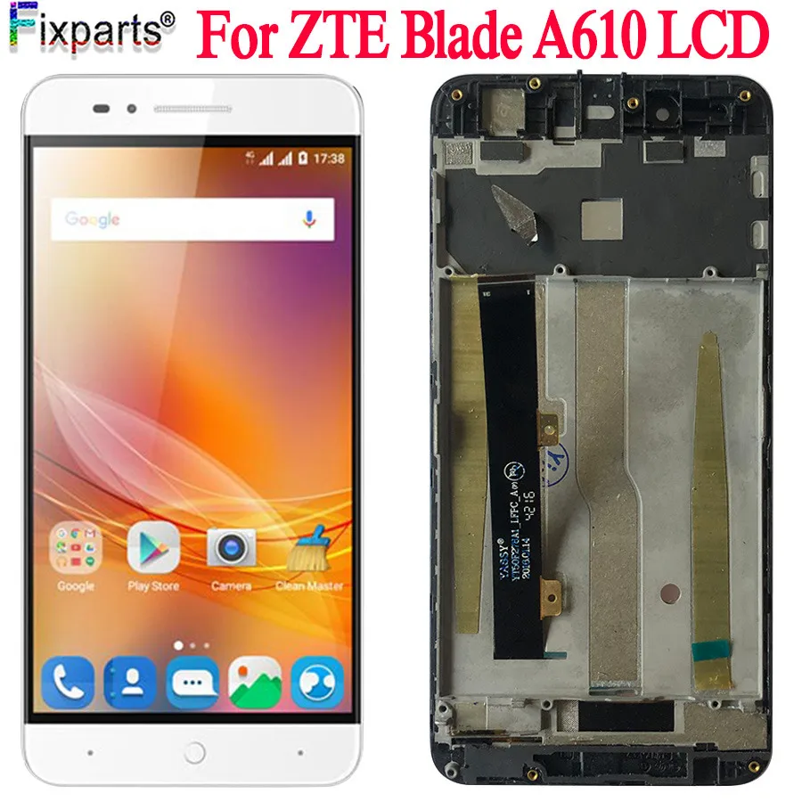 ЖК дисплей 5 0 дюйма для ZTE Blade A610 с рамкой сенсорный экран HD дигитайзер в сборе