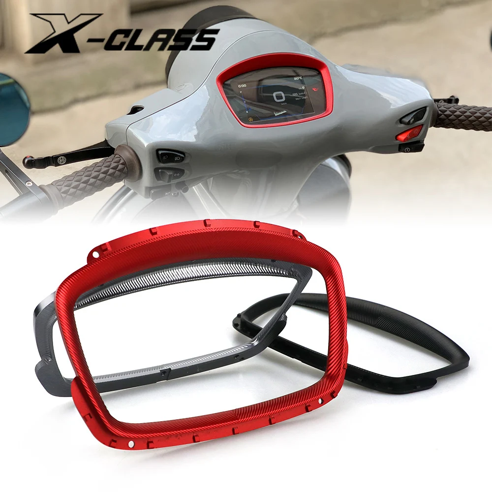

Motorcycle LCD Speedometer Cover Digital Screen Dashboard Protector Instrument Frame Accessories for Vespa GTS 250 300 2013-2020
