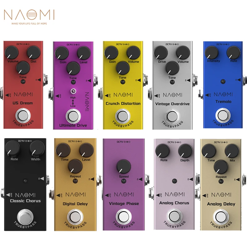naomi elektrische gitarre effekt pedal vintage overdrive phase overdrive distortion tremolo für gitarre pedal gitarre zubehör free global sh