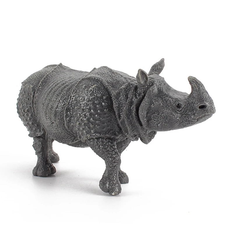 

Simulation Rhinoceros Model Figure Collectible Rhinoceros Wild Animal Action Figures Kids Animal Sandtable Scene Toy