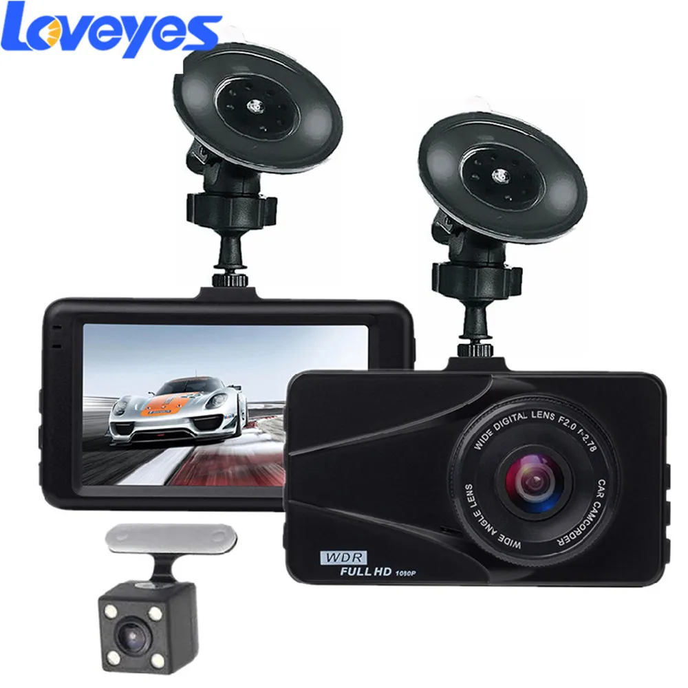 3 ''Автомобильный видеорегистратор скрытый с двумя объективами Dashcam