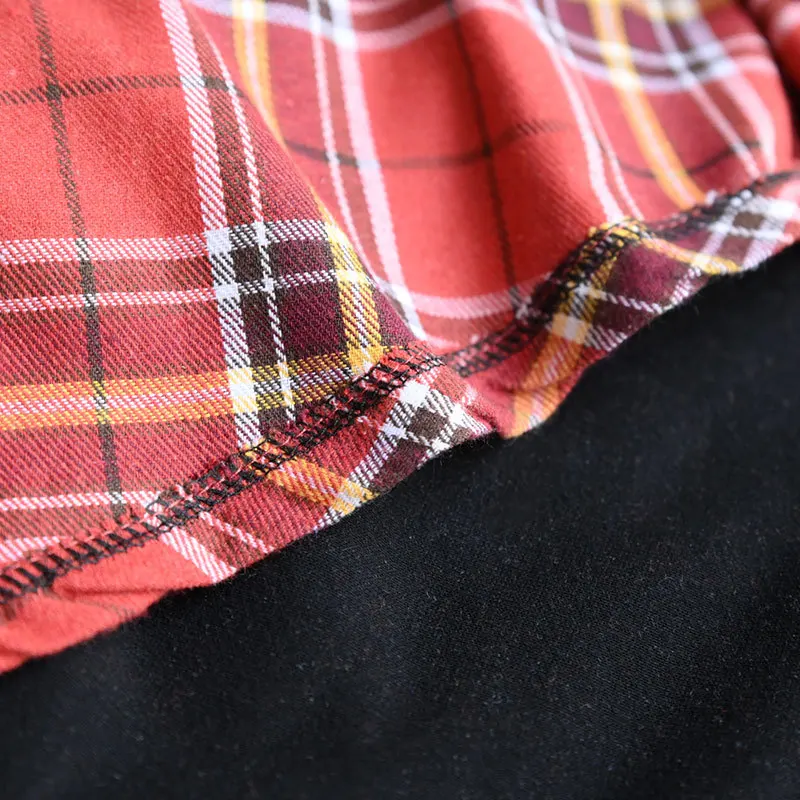 

Oversize Hooded Tops Women Casual Mid-length Top Free Free Shipping 2020Autumn New Korean Simple Purple Plaid Lazy Wind Loose