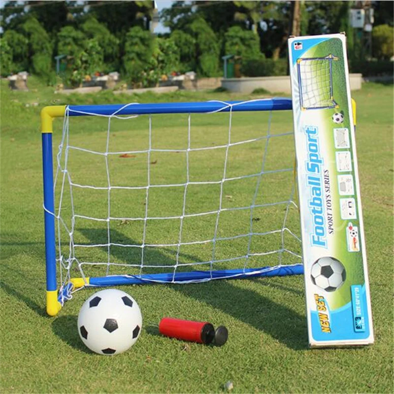 

Детский Пластиковый складной мини-футбольный гол, набор сетки с насосом, детские спортивные игры в помещении и на открытом воздухе, игрушки,...